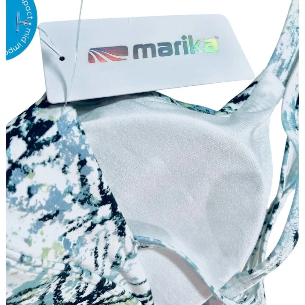 Marika Sports Bra, Removable Cup‎ Pads, Butterfly MultiColor, Medium, NWT